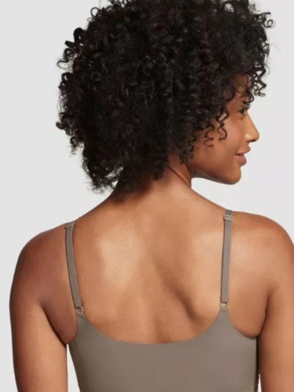 TRUE & CO True Everybody TRIANGLE Bra Adjustable Straps Muse Gray Medium New - Picture 2 of 4